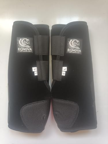 Genérico Protectores de Caballo de Neopreno – Set de 2 – Alta Resistencia y Comodidad – Talla única – Color Negro