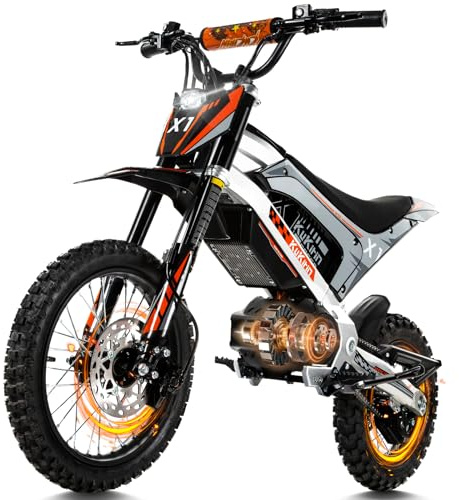 KuKirin X1 una Bici Elettrica con Motore Potente, Mountain Bike Elettrica Uomo 12 & 14 con Batteria 48V 20.8Ah, Autonomia di 40Km, Adatta al Fuoristrada con Sospensioni Idrauliche & Display Multi