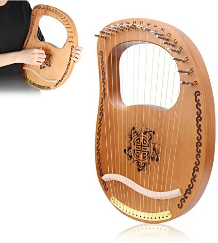 Tragbare Harfe, 16 Saiten, kleine Harfe, Mahagoni, Okoman, Holz, Musikinstrument, Anfänger, HP-16, Violine