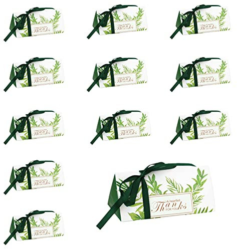 Geschenkbox Klein 50 Stück, Gastgeschenk Hochzeit, Hochzeits Süßigkeiten Box, Geschenkboxen mit Schleifen für Hochzeit, Geburtstag, Party, Weihnachten (4.5 x 2.3 x 1.97 Zoll)