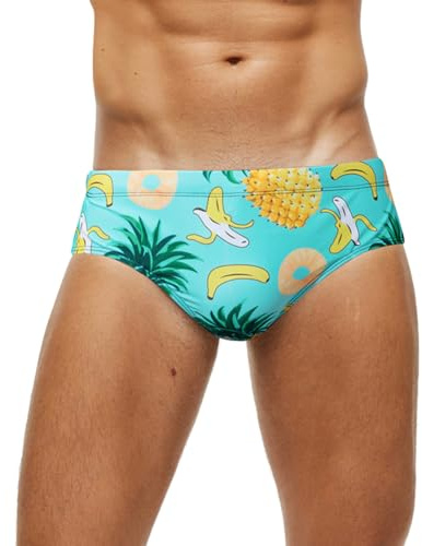 LikeJump Bañadores para hombre de cintura baja, bóxer de natación, pantalones cortos de surf, bañadores tipo bikini de fondo, L