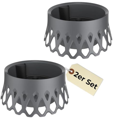 GarPet 2X Grabschale für Friedhof Pflanzschale für Friedhof Grab Vase mit Selbstbewässerung und Wasserüberlauf anthrazit Ø 30 frostsicher