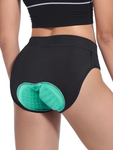 BERGRISAR Cuissard de cyclisme rembourré 4D pour femme avec gel