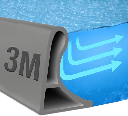 xiaozhifu 2 m svallskyddslist dusch, självhäftande, 4 cm höjd vattenstopp dusch, 360° böjbar svallskydd dusch, silikon duschtröskel, vattenbarriär för duschavskiljning, kök (grå, 3 m 3 x 4 cm)