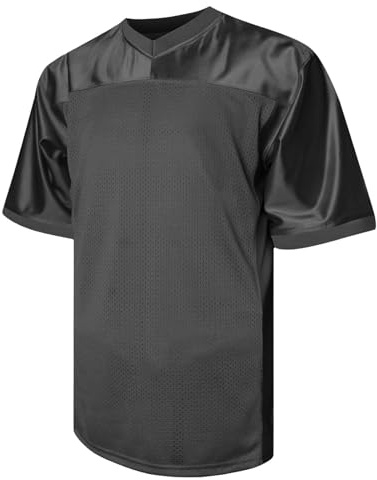 Men's American Football Jersey y2k Fashion Oversized Mesh T-Shirt V-Neck Athletic Sports Summer Varsity Top Breathable Moisture Wicking Gym Training Shirts Plain Practice Teamwear & Fancy Dress