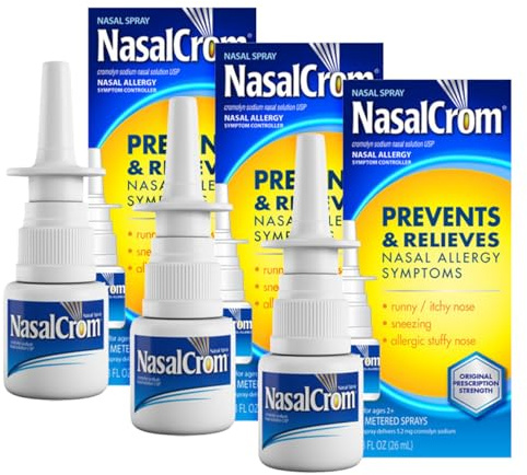 NasalCrom Nasal Spray Allergy Symptom Controller | 200 Sprays | .88 FL OZ (3 Pack)