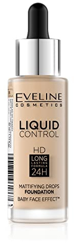 Eveline Cosmetics Liquid Control HD Matte Facial Printage, 32 ml, 015 Vanille légère