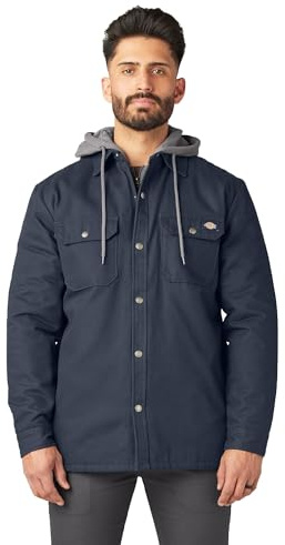 Dickies Herren Fleece Hooded Duck Shirt Jacke mit Hydroshield