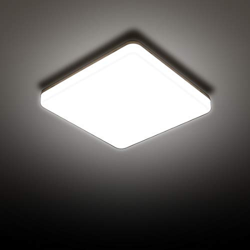 SUNZOS LED Ceiling Light, 24W Daylight White Ceiling Lights 6500K | 2160LM Bright Kitchen Lights Ceiling for Bedroom, Kitchen, Hallway, Outside Porch and More