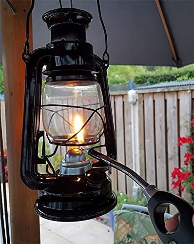 DWD ® Vintage Decor ® Storm Lantern 10 inch Premium Oil Lamp Black Burning Hurricane Lantern Retro Kerosene Lamps Classic Oil Lamp Table Lanterns for Home, Garden, Camping Citronella