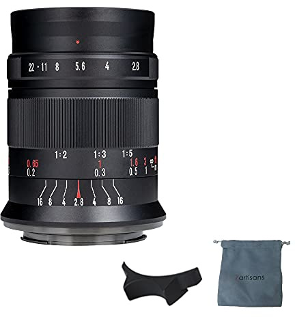 7artisans 60mm F2.8 Mark II Macro Manual Focus Camera Lens APS-C Mirrorless Camera Lens for Fujifilm Fuji Cameras Like X-A1 X-A2 X-at X-M1 XM2 X-T1 X-T2 X-T10 X-Pro1 X-E1 X-E2
