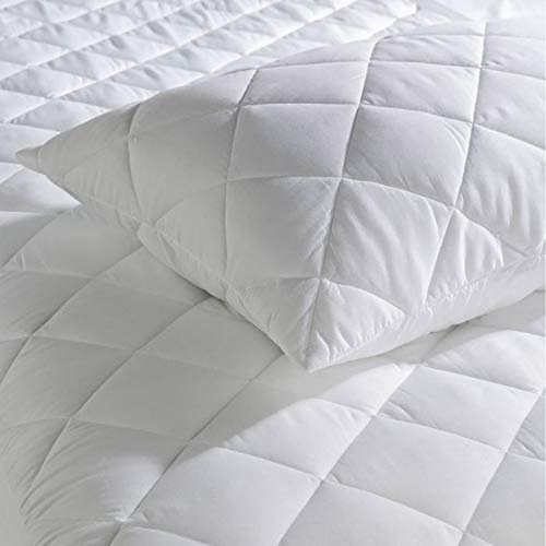 Cuscino trapuntato 100% cotone, morbido e confortevole, ipoallergenico, misura standard, per letto (48 x 74 cm)