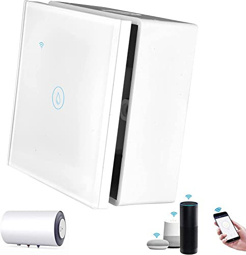 Immersion Heater Timer, 40A 8000W Smart Water Heater Switch WiFi Wall Touch Boiler Switch Compatible with Alexa & Google Assistant Smart Life APP