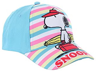 Sun City Peanuts Snoopy Kinder Kappe Mädchen Baseball-Cap Mütze, Farbe:Türkis, Größe:52
