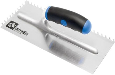 Ausonia - Frattazzo 36x12 cm con dente da 8 mm obliquo per posa Kerlite e riscaldamenti a pavimento