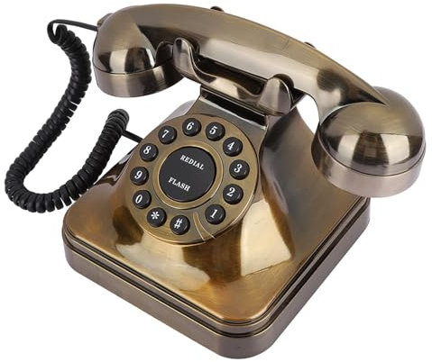Vintage Antik Rauschunterdrückung Telefon für Office-Gesprächspartner zu Hause, Vintage Telefon für Haus, ABS, Bronze