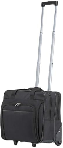 GOTYKE Rullväska med hjul laptopväska, svart handbagage fodral – affärsportfölj stor med stort förvaringshjul spinner kabinbagage för män och kvinnor – rullväska för resor eller affärer, En färg, En
