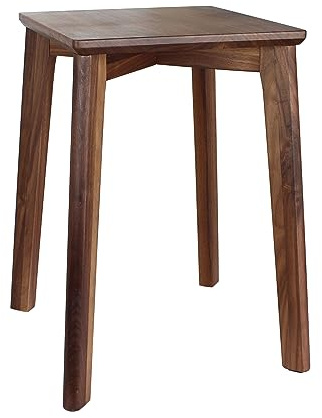 GLIBBUL Taburete de madera de nogal de 45 cm de alto, apilable sin respaldo, solución de asiento con parte superior cuadrada, almohadilla de fieltro antideslizante para cocina, habitaciones, oficina,