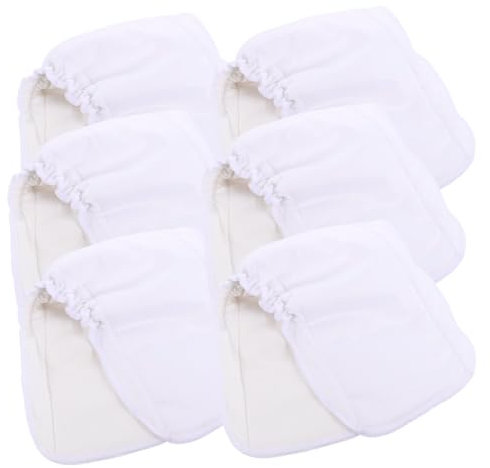Supvox Bambusfaser Windeleinlagen 6 Stück Wiederverwendbare Babywindeln Waschbar Für Neugeborene Atmungsaktiv Und Sanft Für Mädchen Und Jungen