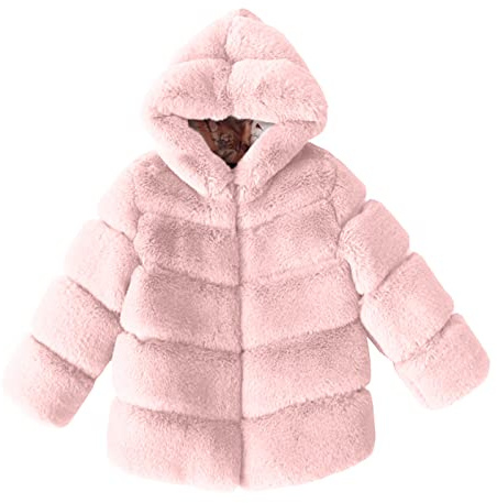 Generisch 2026 Giacca per mezze stagioni per neonati, Giacca invernale per neonati in pile, con colletto, Giacche solide con cappuccio, Giacche invernali calde, Mantelli, Colore: rosa., 7-8 Anni