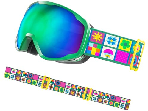 Whoasyst Lunettes de ski résistantes au brouillard pour garçon fille adolescent cyclisme ski sport extérieur lunettes pour enfants