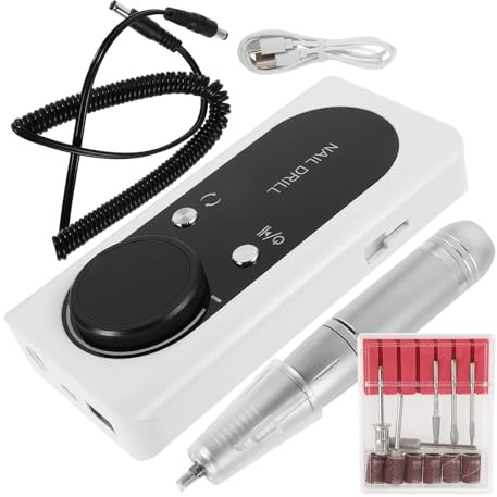 VILLCASE Taladro Eléctrico para Uñas Profesional Multifuncional, Portátil Operación Estable, Herramienta de Manicura para Salón y Uso en Casa