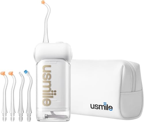 【Paquete 3 en 1】 Irrigador Bucal Portátil usmile C10, Boquillas Tipo S y Estuche de Viaje – Set Completo de Cuidado Bucal para el Hogar y Viajes
