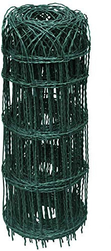 FLORALCRAFT® 65cm x 10m Decorative Hoop Top Garden Border Fence - Strong Green PVC Coated Wire Fencing for Boundaries and Edging Flower Beds or Lawn
