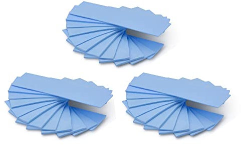 ADWITS Paquete de 36 Almohadillas de Silicona conductoras térmicas de 0,5, 1,0, 1,5 mm de Grosor, con conductividad térmica de 6,0 W/MK, Suave, Seguro, fácil de aplicar para SSD, CPU, GPU-Azul