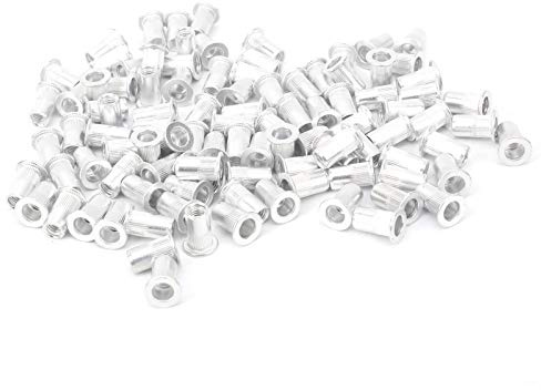 100 st Dra nit för metallplattor och aluminium vertikala fästnitar M5 med aluminiumhuvud, lätt monteringsbara på plåt och aluminiumprofiler (100 pcs)