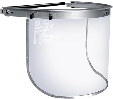 Blue Eagle Aluminum Face Shield Adapter for Full-Brim Hard Hat | Visor Bracket | Silver Color | with 1 Free Replacement High Impact Visor