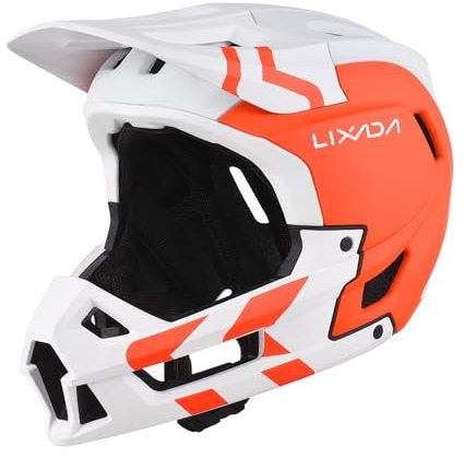 Lixada Integralhelm für Erwachsene, Mountainbike-Helm, Renn-, Downhill-Helm, Belüftung, leicht, MTB-Helm für Herren und Damen, 61–62 cm/59–60 cm