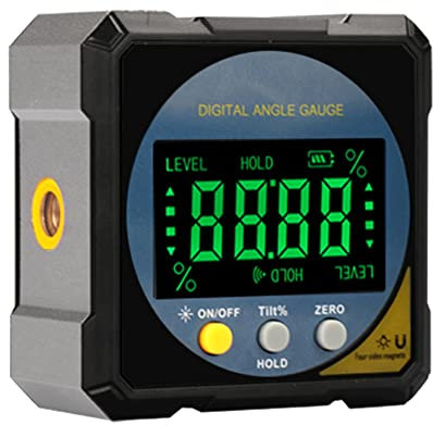 Hopbucan Digital Angle Finder with Electronic,Four Side Magnets Electronic Protractor Digital Angle Finder Level