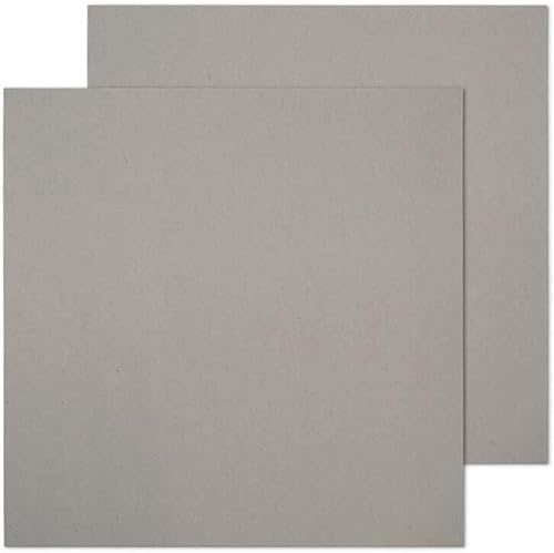 Craftelier - Pack de 25 Chipboard Gris | Láminas de Cartón Prensado para Encuadernación de Álbumes o Creación de Cajas | Libre de Ácido y Lignina | Gros 1,5 mm - |30,5 x 30,5 cm | Color Gris