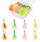 8-Teiliges Eisangel-Set mit Ködern und Jigs, Attraktiv Angelköder Eisangelausrüstung Ausrüstung für Crappie Sonnenbarsch Panfish Barsch Zander (4 Farben)