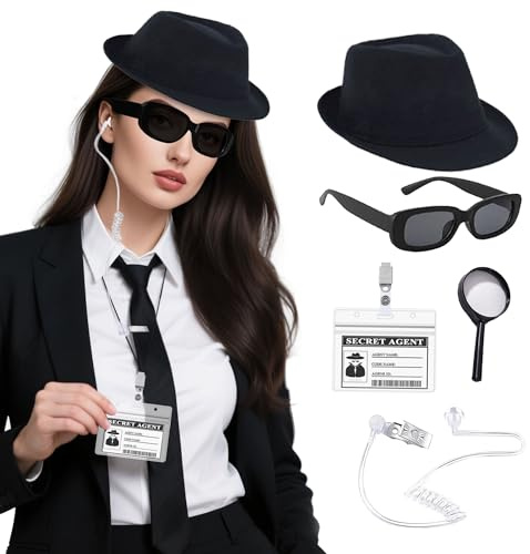 BACH AND BOOZY ensemble pièces accessoires costume espion détective tenue