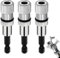 3Pcs Porte-embouts pour Cloison Sèche 1/4, Tige Hexagonale à Changement Rapide, Porte-Embout Magnétique avec 3pcs Embouts PH2 Embouts, PorteEmbout pour Cloison Sèche