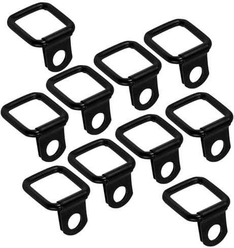 JECOMPRIS Anneaux D'arrimage Résistants Utilisation Prolongée Faciles à Installer en Acier Noir 8pcs Accessoires pour Remorque et Camion pour Coffre de Voiture