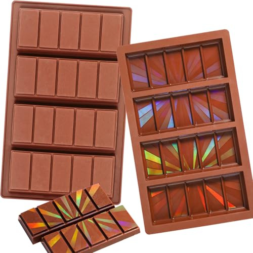 Webake Holografisk chokladform silikon 2 stycken hologram silikonform chokladform