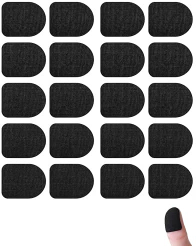 BTACGWP 20 Pièces Doigtiers Jeux Mobile, Finger Sleeve Anti-Transpiration pour Écran Tactile, Gant Doigt Gamer Haute Sensibilité, Protège-Doigt Respirant pour Gaming de Précision