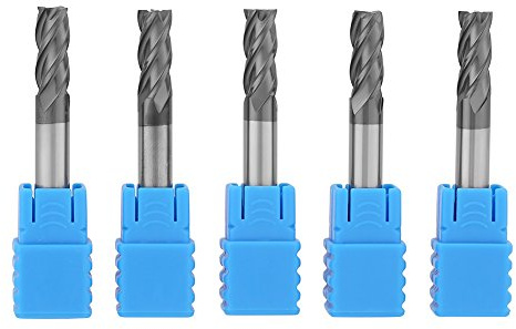 4 Punte Per Frese Ad Alta Velocità, Fresa Diritta in Carburo Di Tungsteno, Frese Per Metallo Professionali, Fresa Per Metalli Duri, Confezione 5, 6mm*50