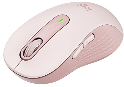 Logitech Wireless Mouse Signature M650- Small-Medium Hand Size, 2-Year Battery, Silent Clicks, Customizable Buttons, Bluetooth, PC/Mac/Chromebook - Rose, Right-Handed