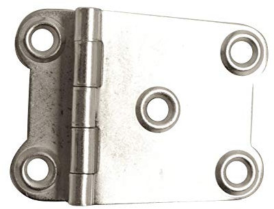 onestopdiy 12 x CRANKED Surface Cabinet Door Hinge 38MM 36mm 8mm Nickel Plate Steel