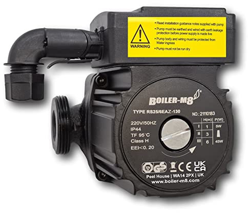 Boiler-m8 Central Heating Circulating Pump Compatible with Grundfos 15-50 15-60 + Wilo Gold A Rated