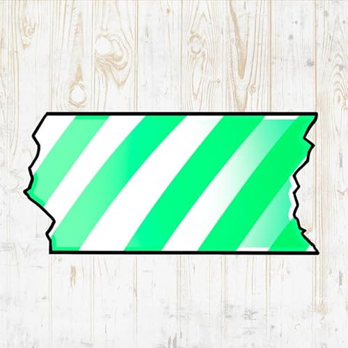 Washi Tape Decals Peel & Stick - Wall Vinyl Stickers - Kawaii DIY Craft Arts Cartoon Watercolor Colorful - Car Window Truck Laptop Tumbler - Boys Girls Kids Bedroom Room Decor DWSV20834