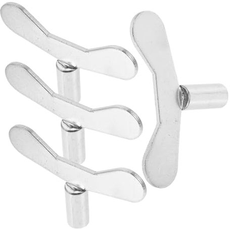 Veemoon 4 Stück Wasserzählerschlüssel Zählerkastenschlüssel Klempner Blutende Schlüssel Entlüftungsschlüssel Für Den Kühler Steckschlüssel Heizung Wasseruhr Zinklegierung