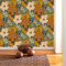 neukids Retro Wallpaper self Adhesive, Peel and Stick Floral Wallpapers, Vintage Flower Wallpaper Art Deco, Living Room Bedroom Kitchen Cabinets Fireplace Decor 40x250cm