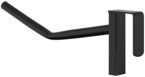 vidaXL Sattelhalter mit Trensenhaken, Trensenhalter Einarmig Tragbar, Sattelträger für Sattelraum Scheune Stall, Westernsattelhalter, Schwarz Eisen