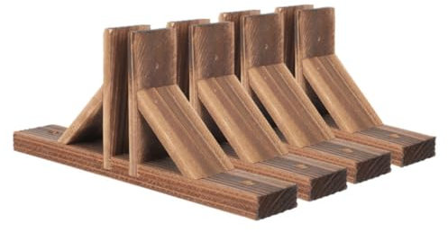 DIKACA 4 Stück Zaunzaun Gartenzaunhalter Zäune Basisversorgung Zaununterstützung Kleine Zaunbasis Sichtschutzzaunfüße Basis Holzzaunbasis Zaunteile Gartenzaunzubehör