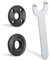 Angle Grinder Adjustable Spanner, Angle Grinder Key Wrench Flange Wrench Metal Lock Nut 125 Pressure Plate Compatible with Milwaukee Makita 193465-4 Bosch Black & Decker Ryobi 4.5 5 5/8-11